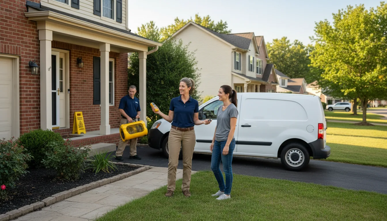 Residential water damage restoration in Water Valley, MS